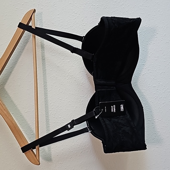 Torrid curve push-up strapless black bra 38D - Picture 4 of 7